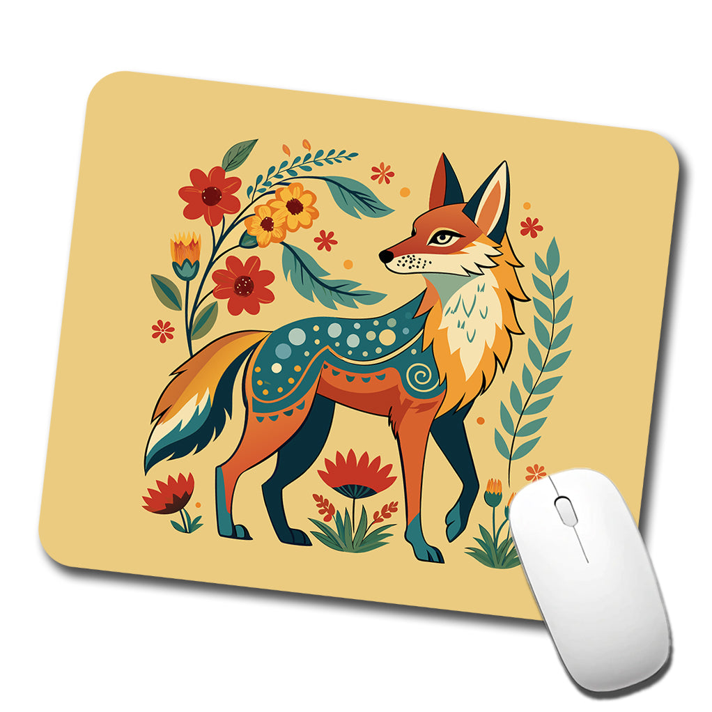 Coyote Floral Flowers Low Profile Mouse Pad Mat