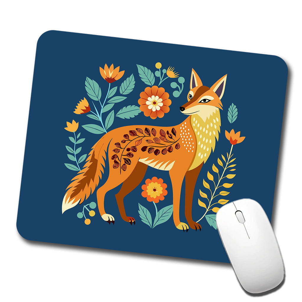 Coyote Pretty Floral Flowers Low Profile Mouse Pad Mat