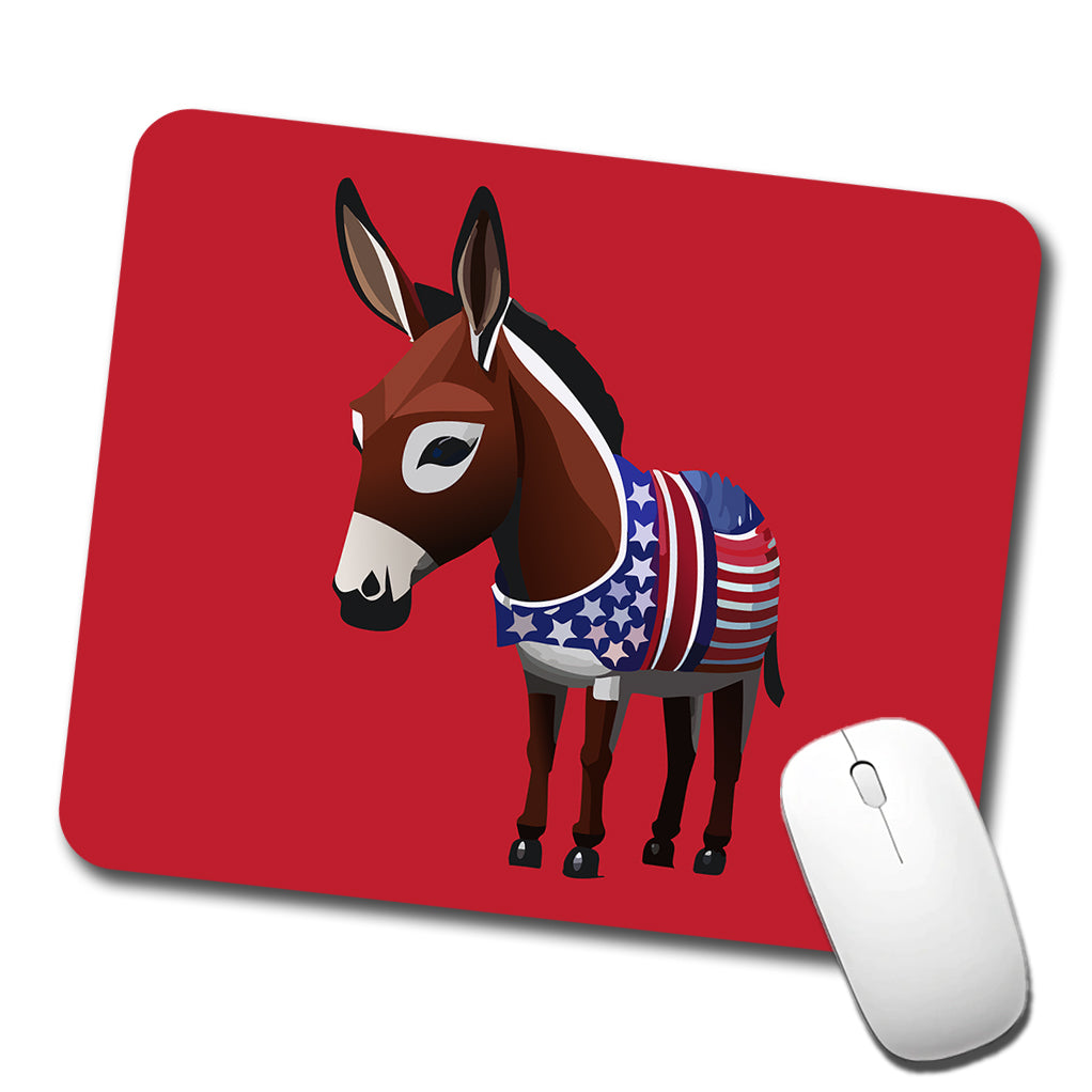Democrat Donkey Patriotic Liberal Vote Low Profile Mouse Pad Mat