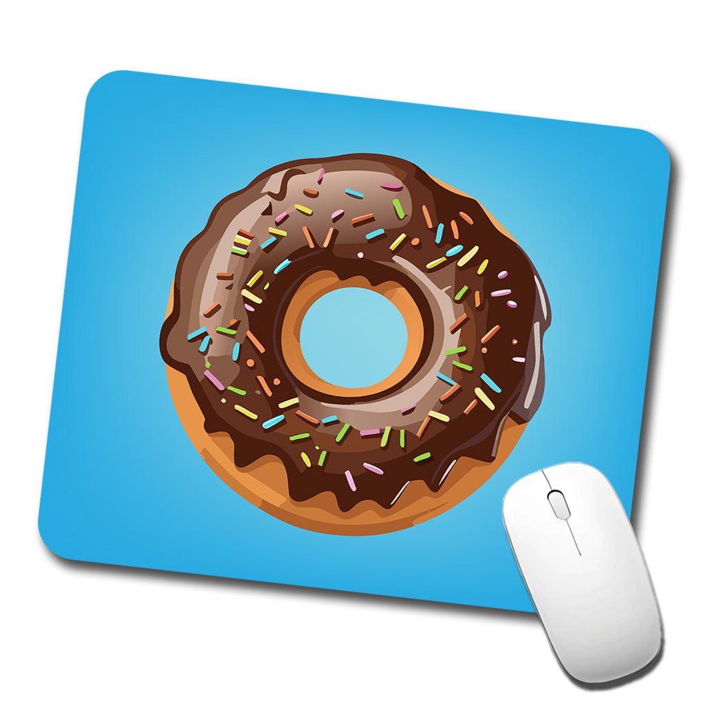 Donut Chocolate Sprinkles Low Profile Mouse Pad Mat