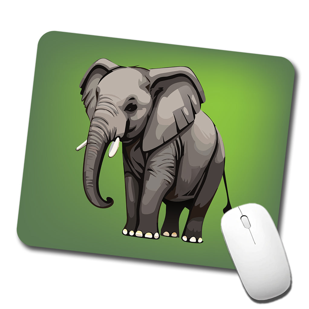 Elephant with Tusks Majestic Low Profile Mouse Pad Mat