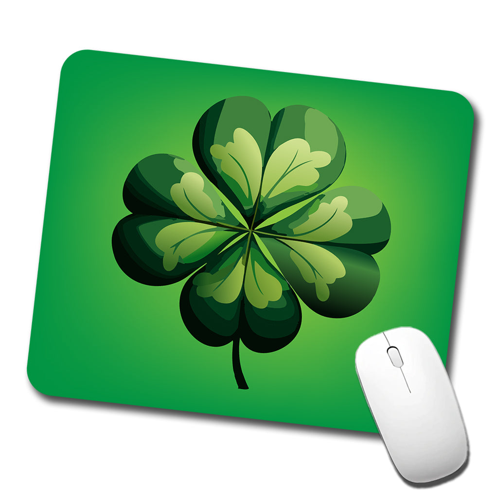 Four Leaf Clover 4 Lucky St Patrick's Day Low Profile Mouse Pad Mat