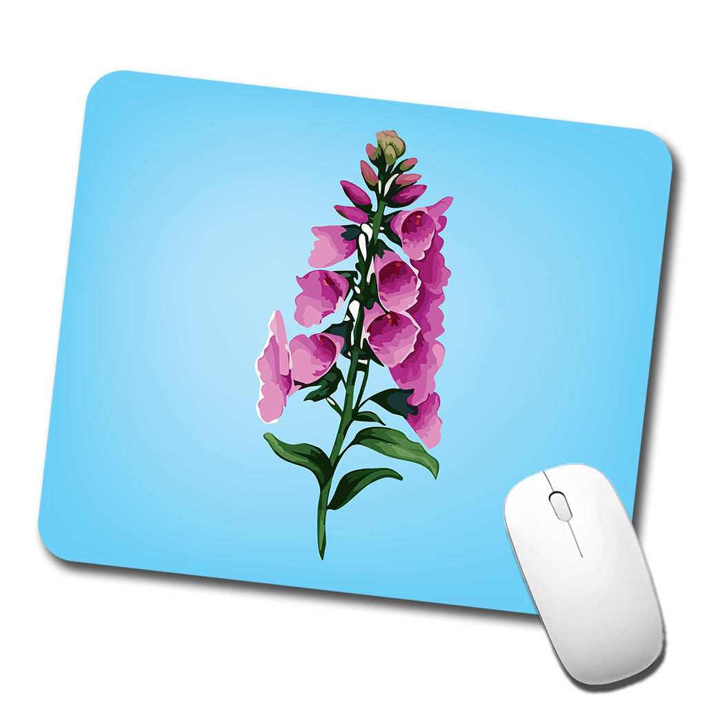 Foxglove Flowers Watercolor Low Profile Mouse Pad Mat