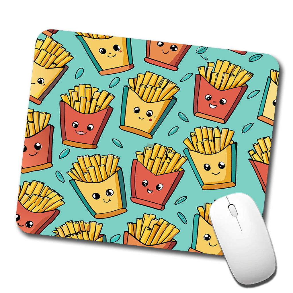 French Fries Cute Pattern Low Profile Mouse Pad Mat