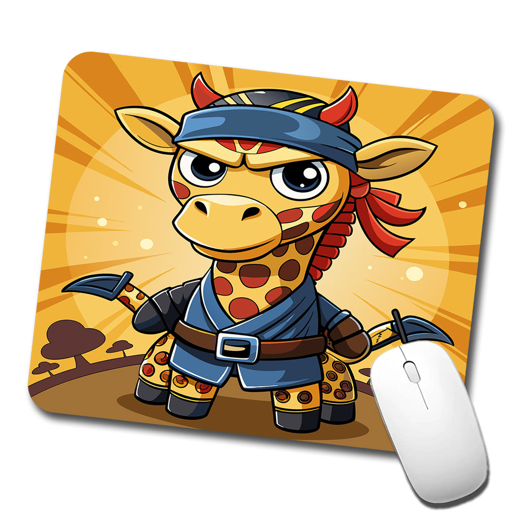 Giraffe Ninja Funny Low Profile Mouse Pad Mat