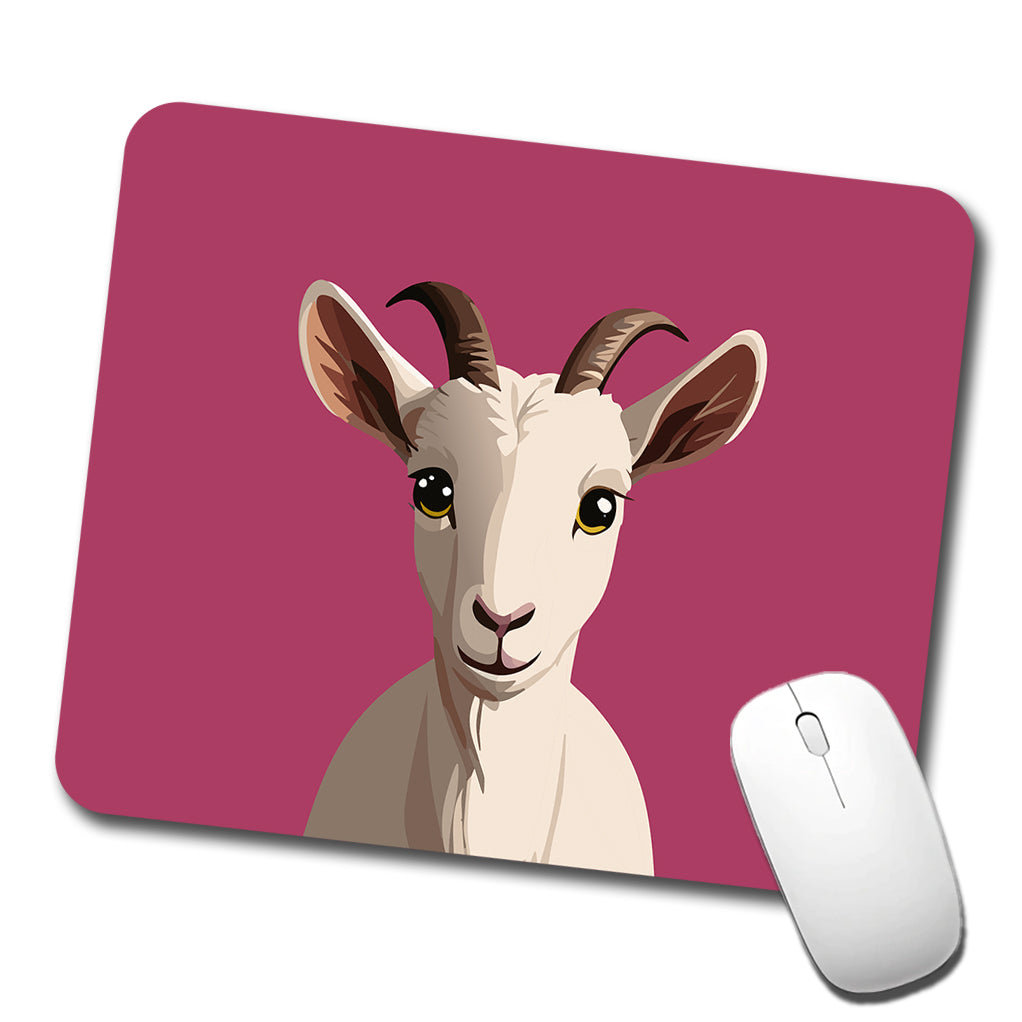 Goat Head Staring Cute Low Profile Mouse Pad Mat