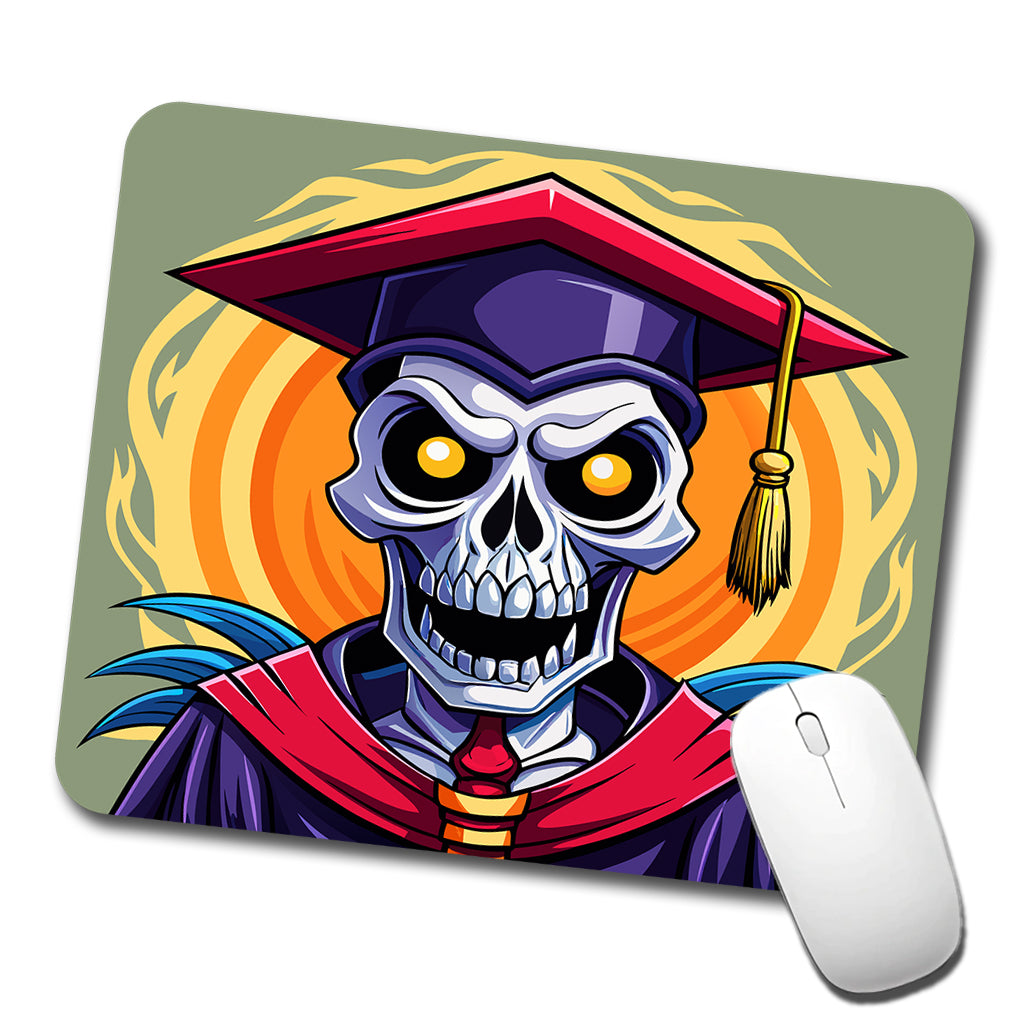 Graduate Skeleton Graduation Scary Low Profile Mouse Pad Mat