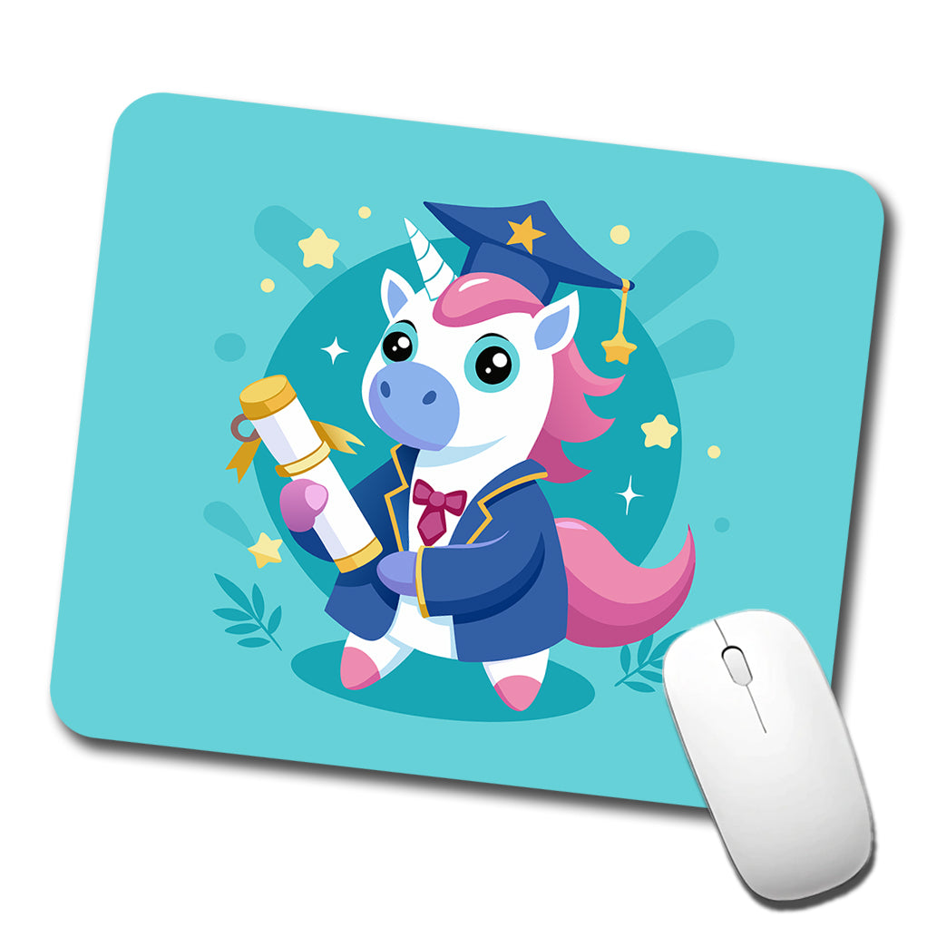 Graduate Unicorn Graduation Low Profile Mouse Pad Mat