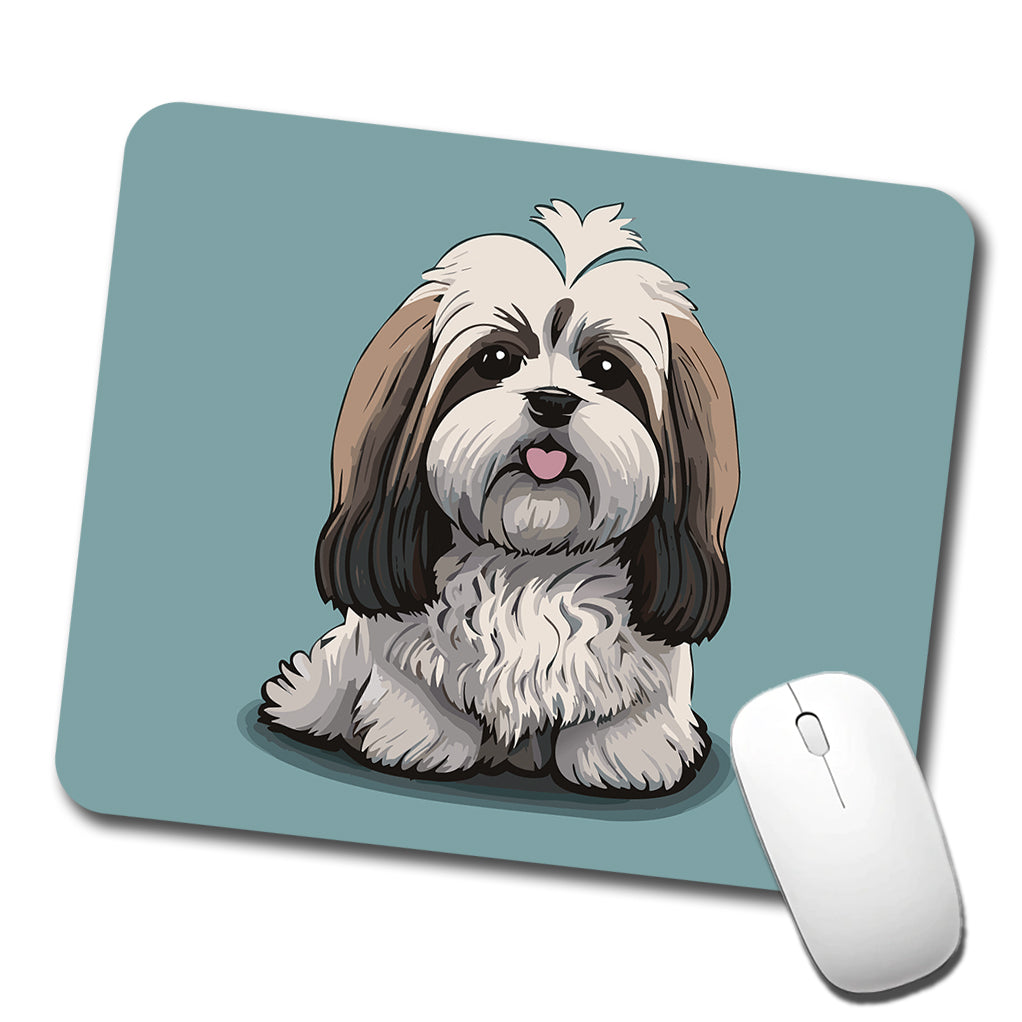 Havanese Dog Sitting Low Profile Mouse Pad Mat