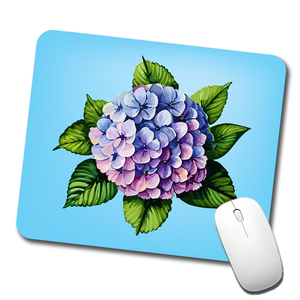 Hydrangea Flower Watercolor Low Profile Mouse Pad Mat