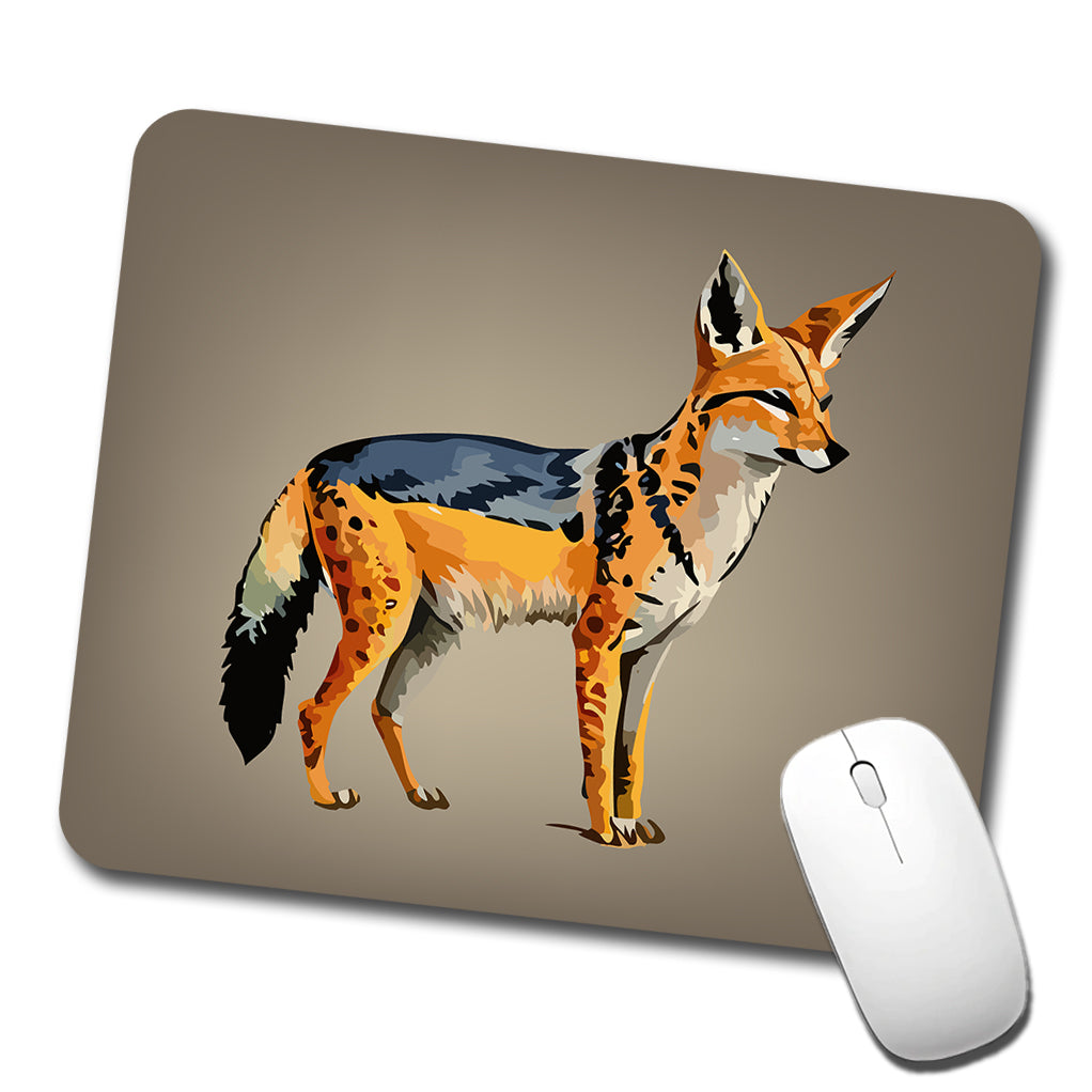 Jackal Watercolor Low Profile Mouse Pad Mat