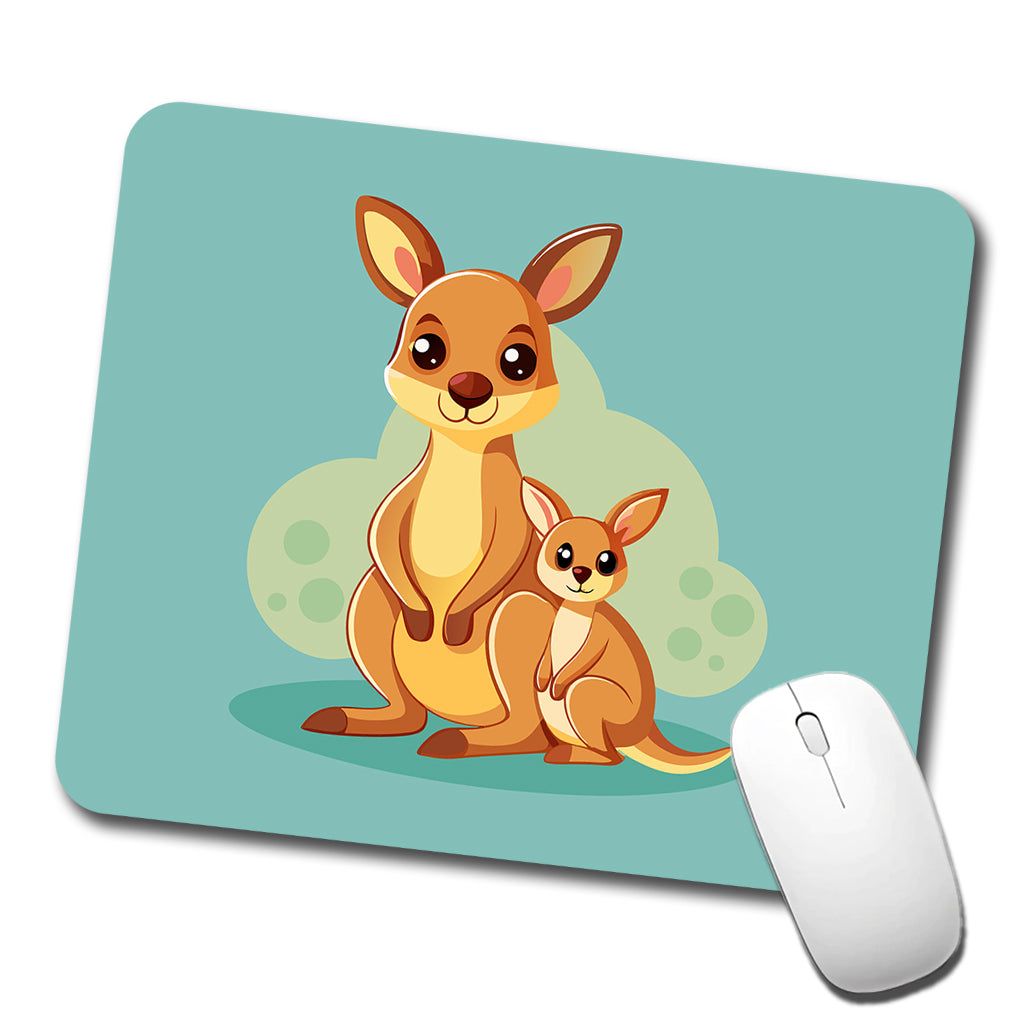 Kangaroo Mom and Baby Low Profile Mouse Pad Mat