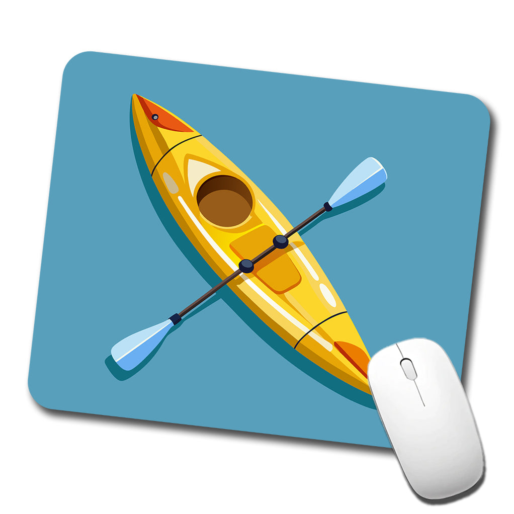 Kayak Kayaking Yellow Low Profile Mouse Pad Mat