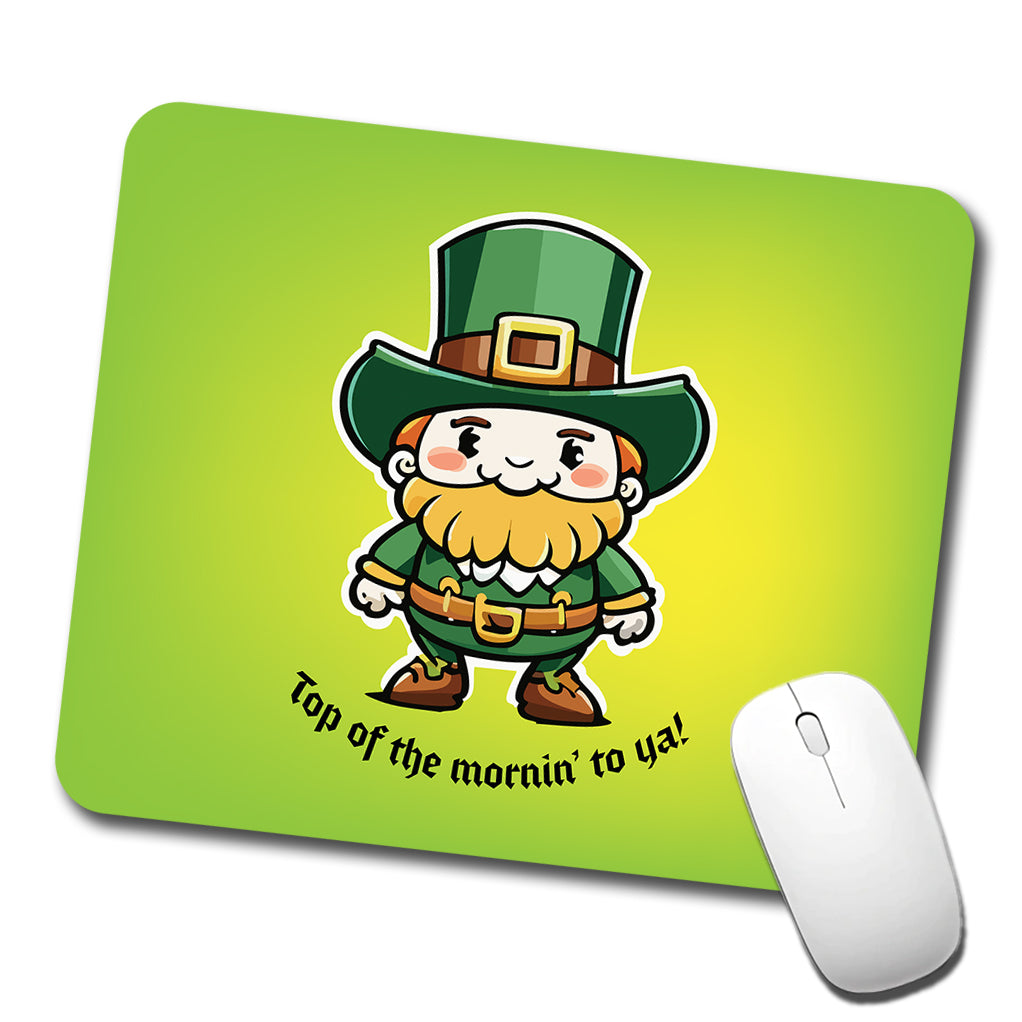 Leprechaun Irish Top of the Morning Funny St Patrick's Day Low Profile Mouse Pad Mat