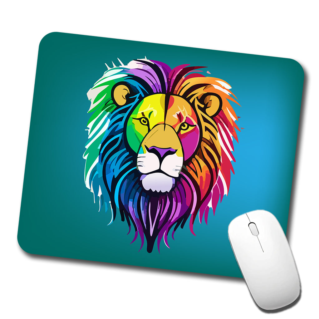Lion Head Colorful Low Profile Mouse Pad Mat