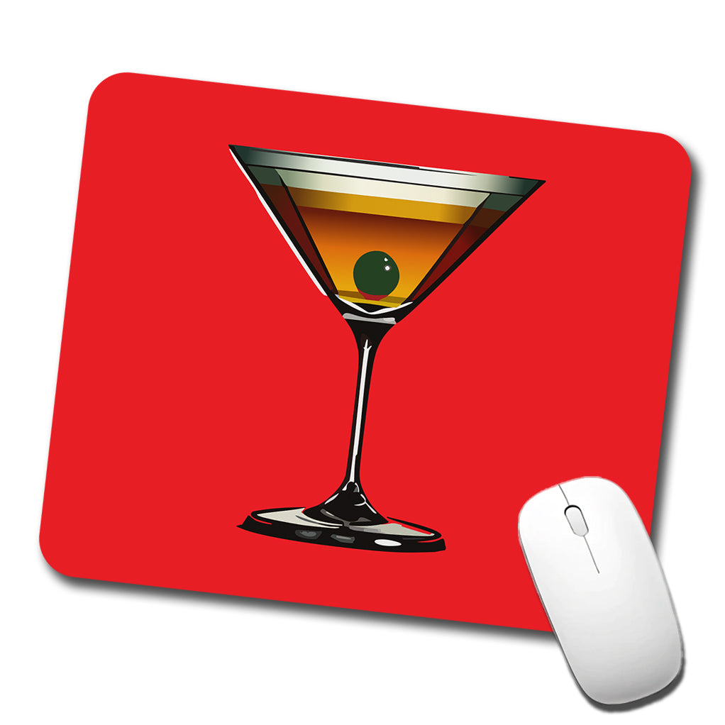 Martini with Olive Low Profile Mouse Pad Mat