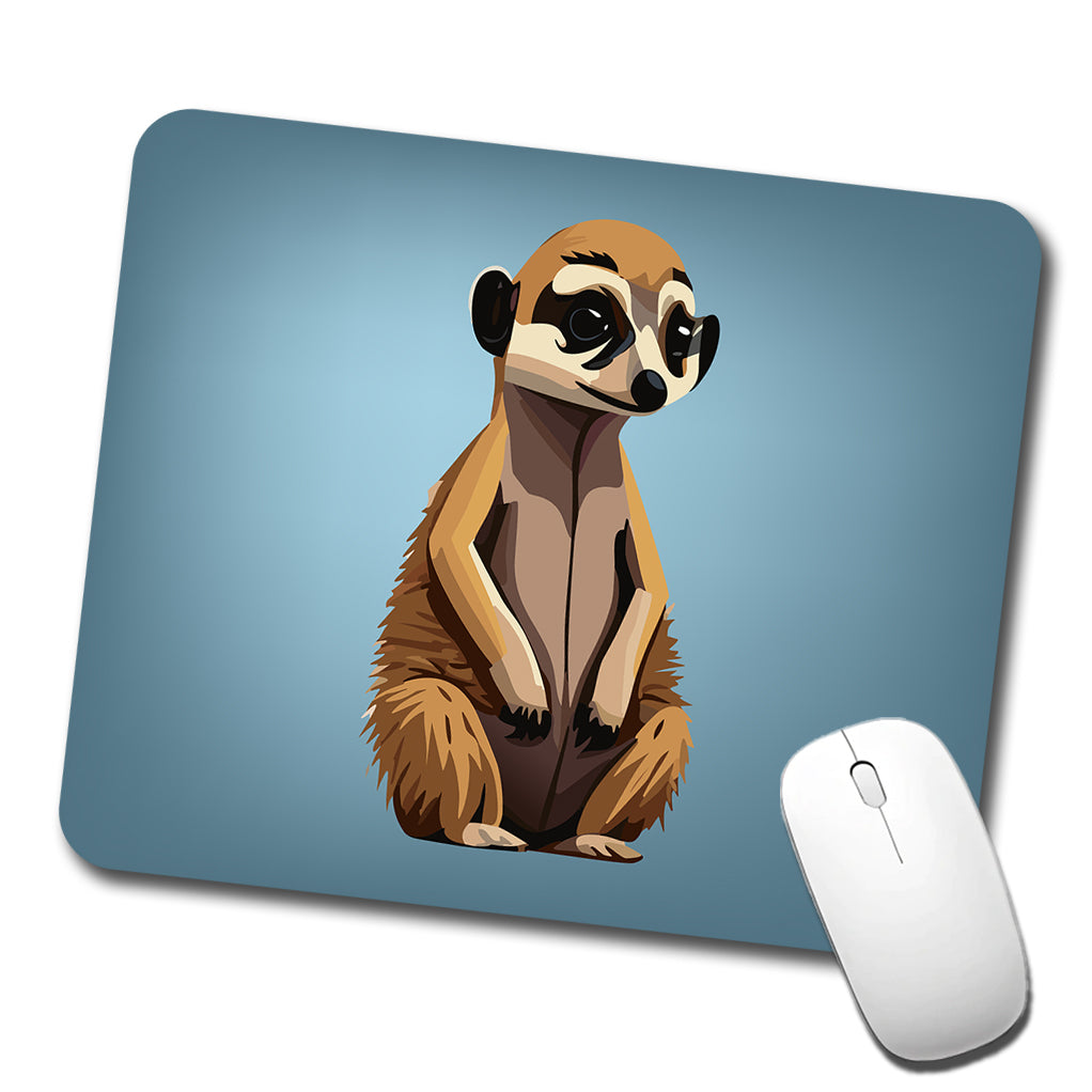 Meerkat Small Mongoose Sitting Low Profile Mouse Pad Mat