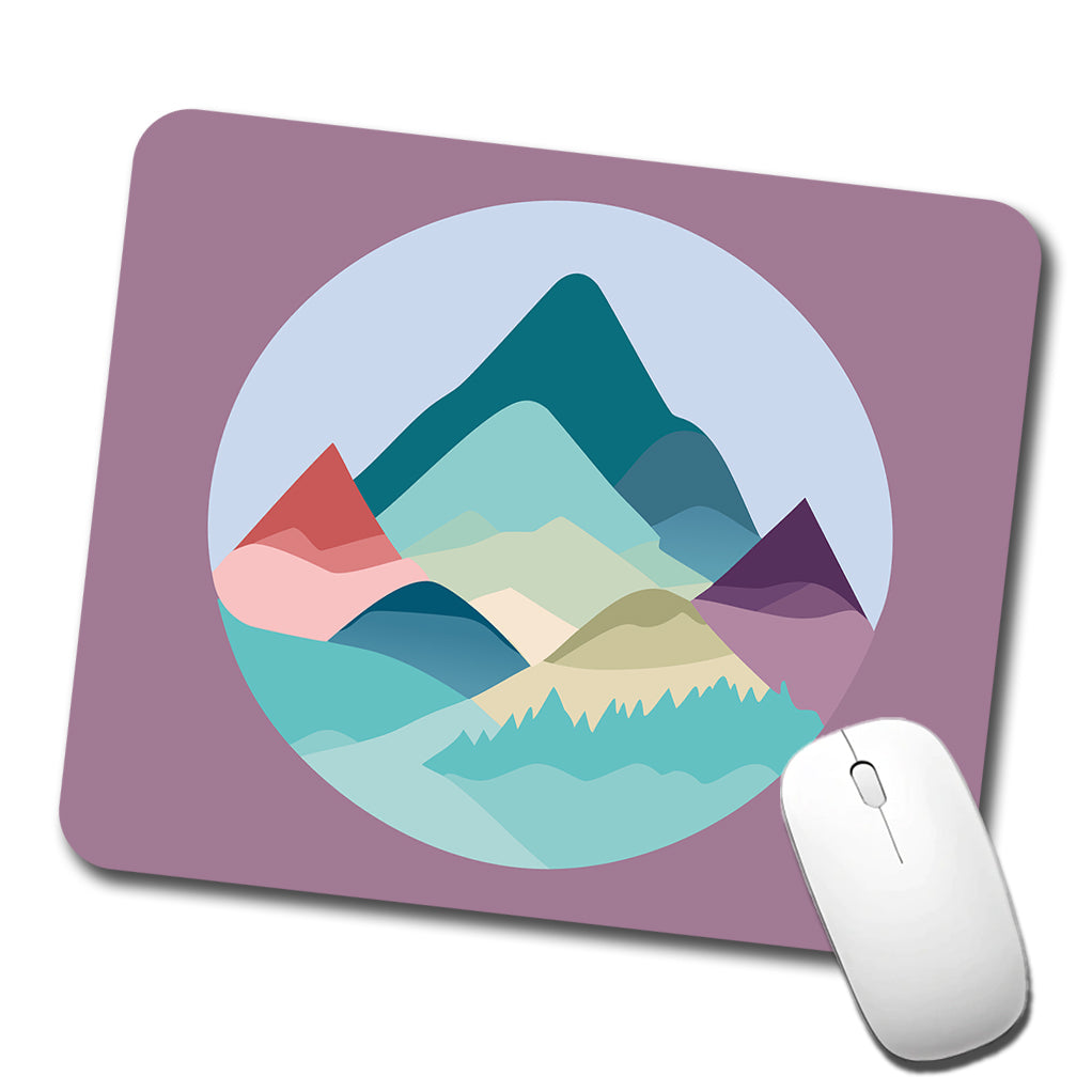 Mountains Pastel Low Profile Mouse Pad Mat