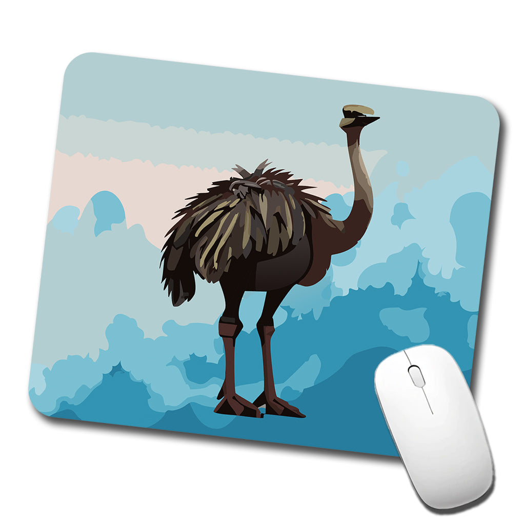 Ostrich Large Bird Standing Low Profile Mouse Pad Mat