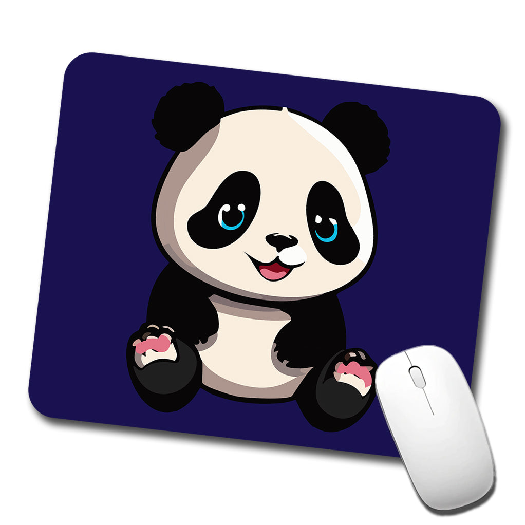 Panda Cute Smiling Low Profile Mouse Pad Mat