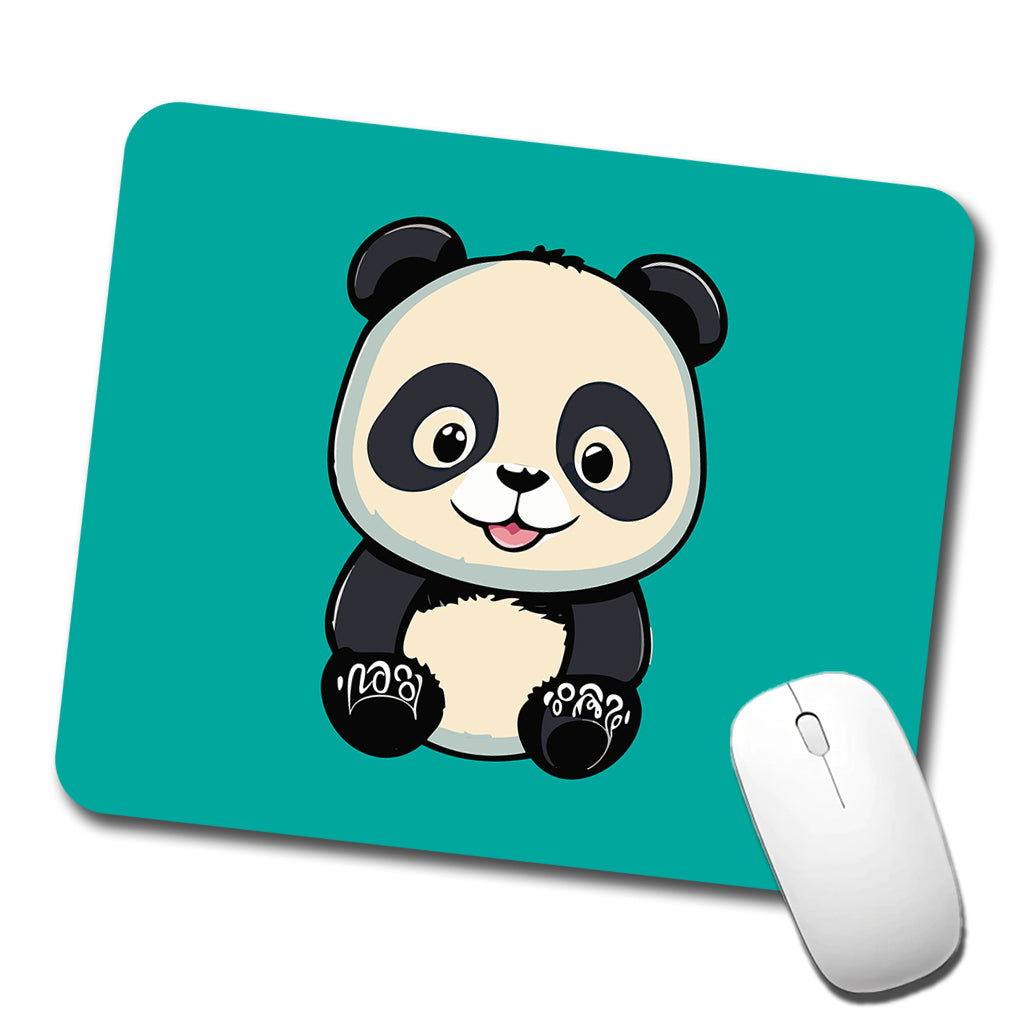 Panda Smiling Sitting Low Profile Mouse Pad Mat