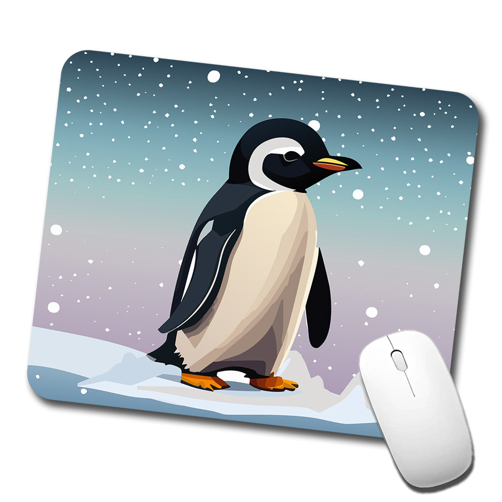 Penguin Cute Snow Low Profile Mouse Pad Mat