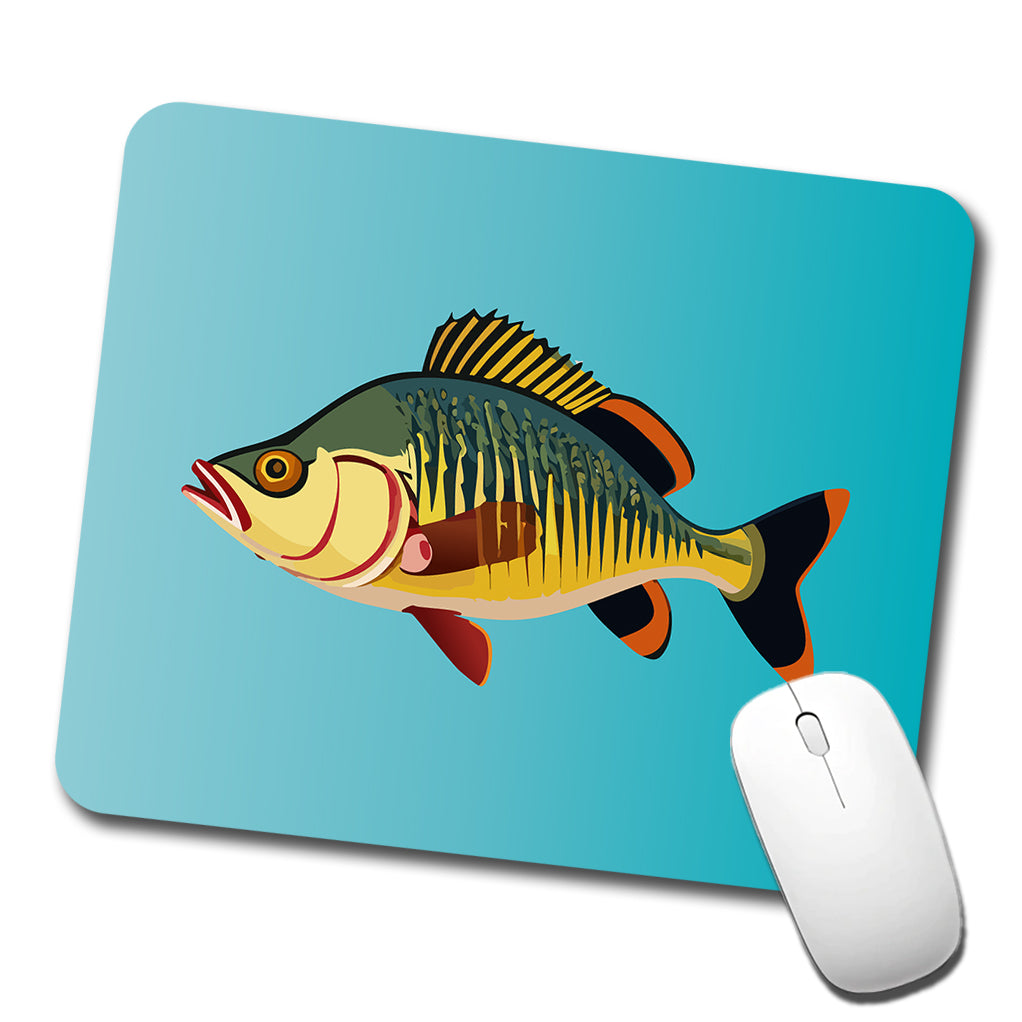 Perch Fish Colorful Fishing Low Profile Mouse Pad Mat