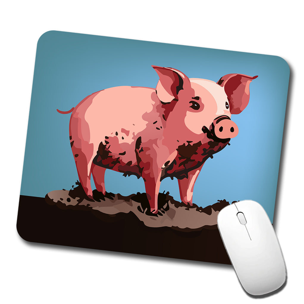 Pig in Mud Low Profile Mouse Pad Mat