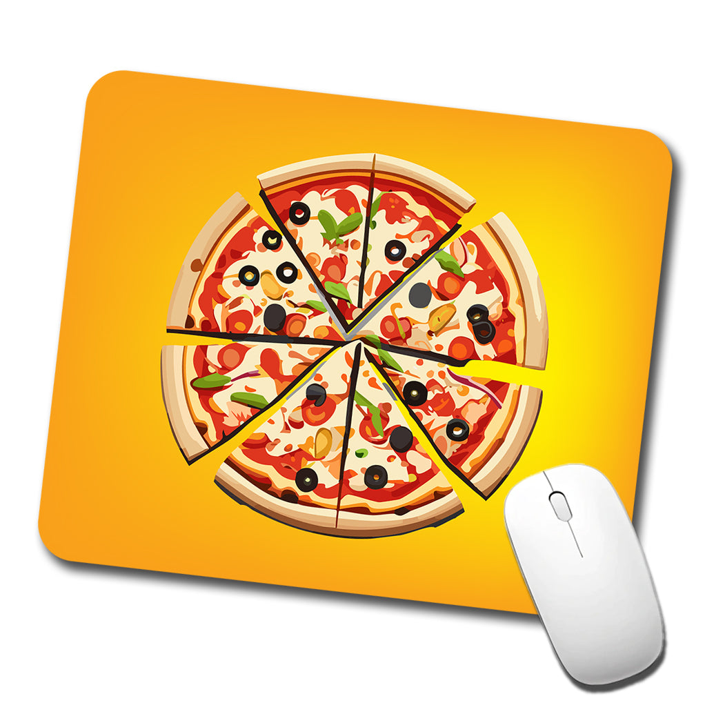 Pizza Sliced Low Profile Mouse Pad Mat