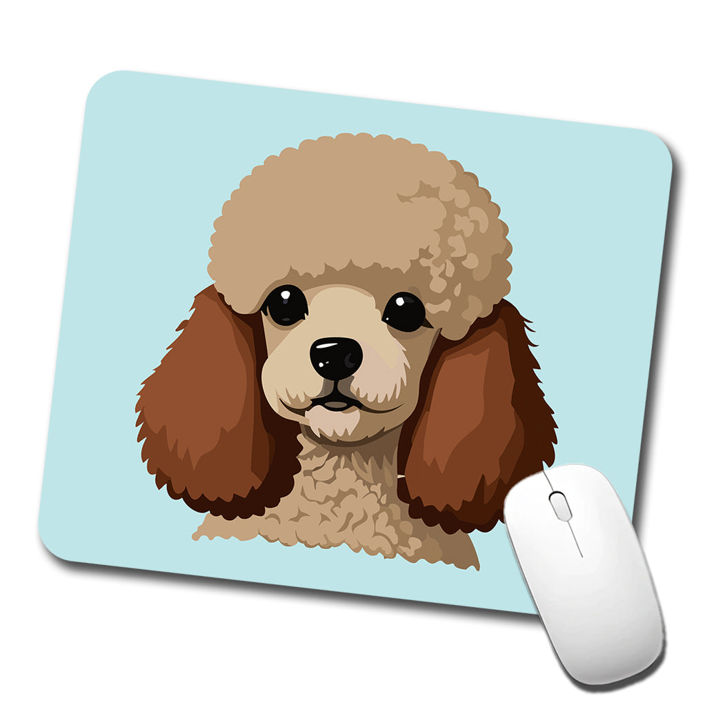 Poodle Head Cute Low Profile Mouse Pad Mat