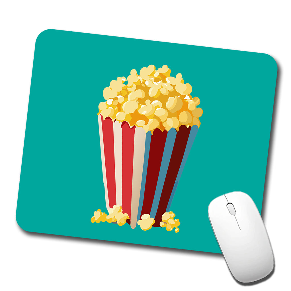 Popcorn Red White Striped Container Low Profile Mouse Pad Mat