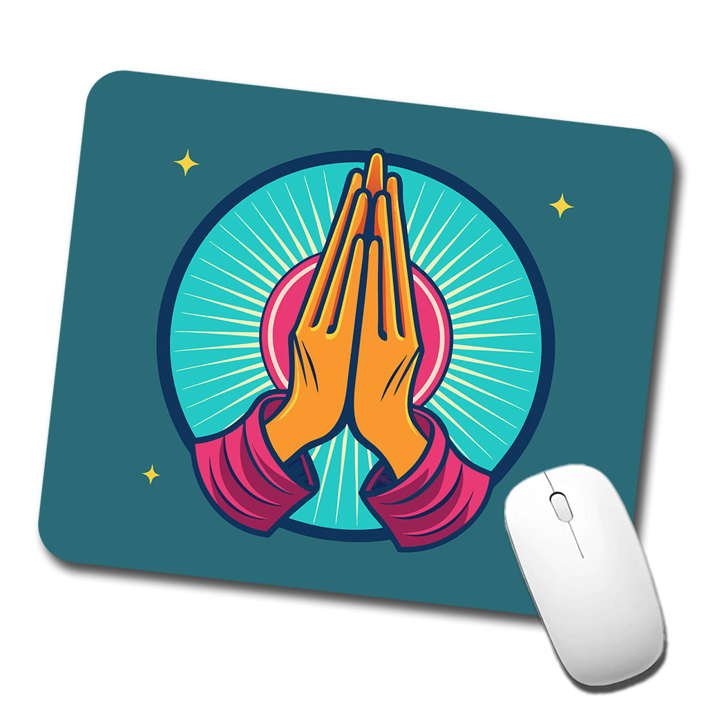 Prayer Praying Pleading Hands Christian Religion Low Profile Mouse Pad Mat