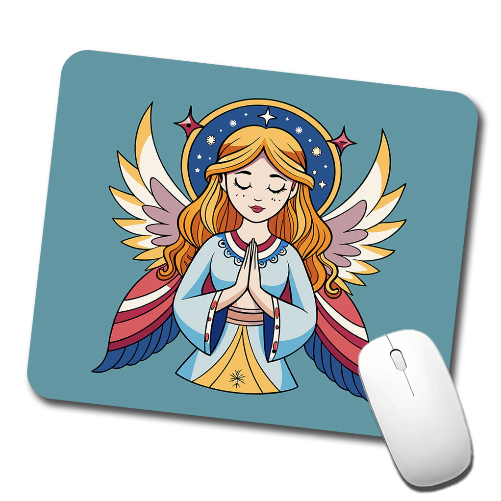 Praying Angel Christian Inspirational Prayer Low Profile Mouse Pad Mat