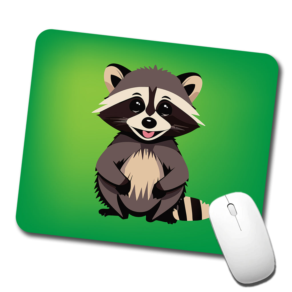 Raccoon Happy Low Profile Mouse Pad Mat