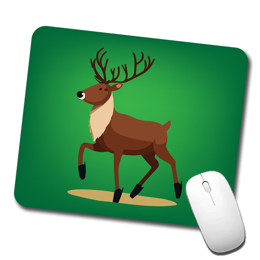 Reindeer Prancing Christmas Low Profile Mouse Pad Mat