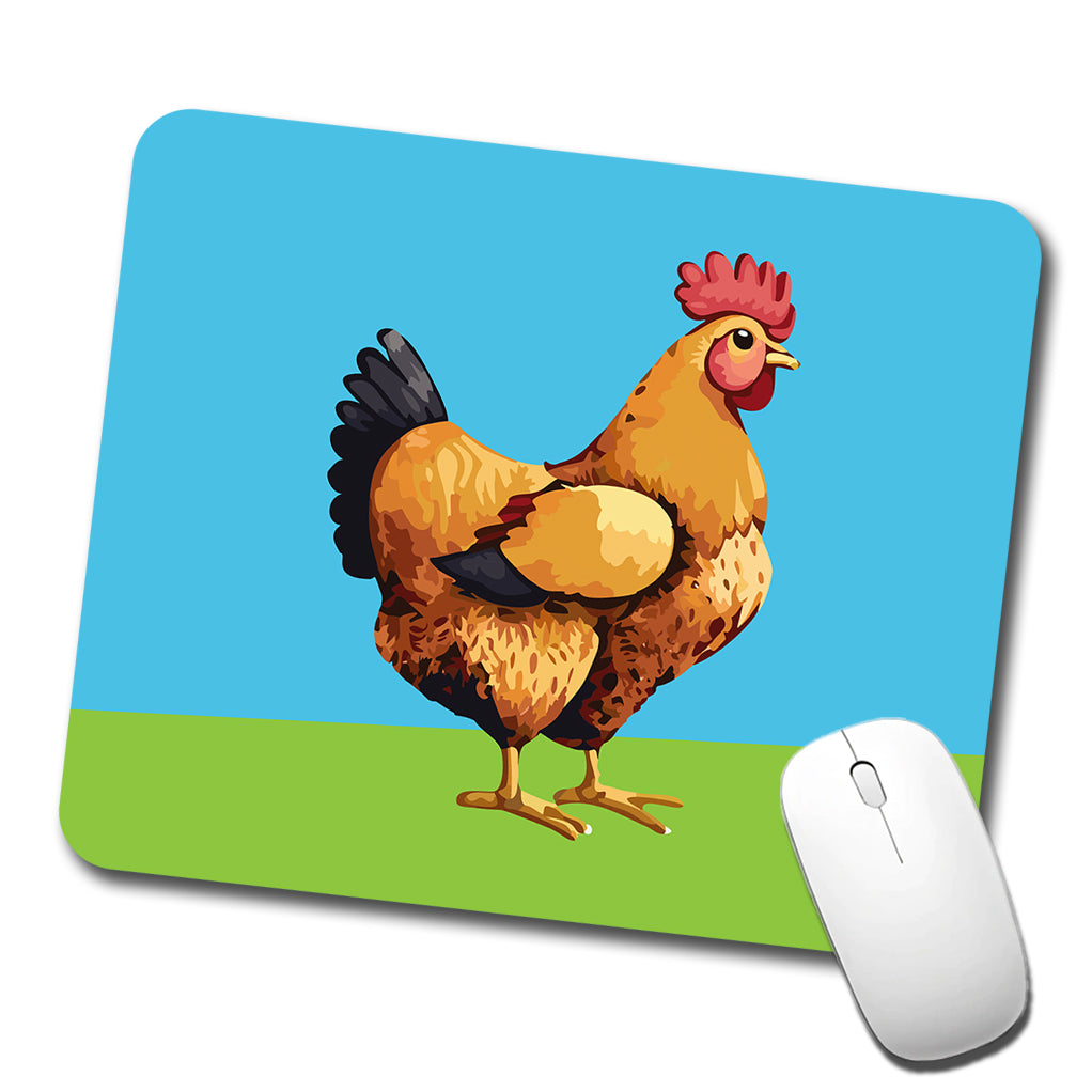 Rooster Chicken Profile Low Profile Mouse Pad Mat