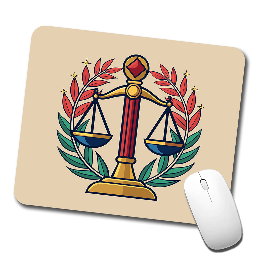 Scales of Justice Low Profile Mouse Pad Mat