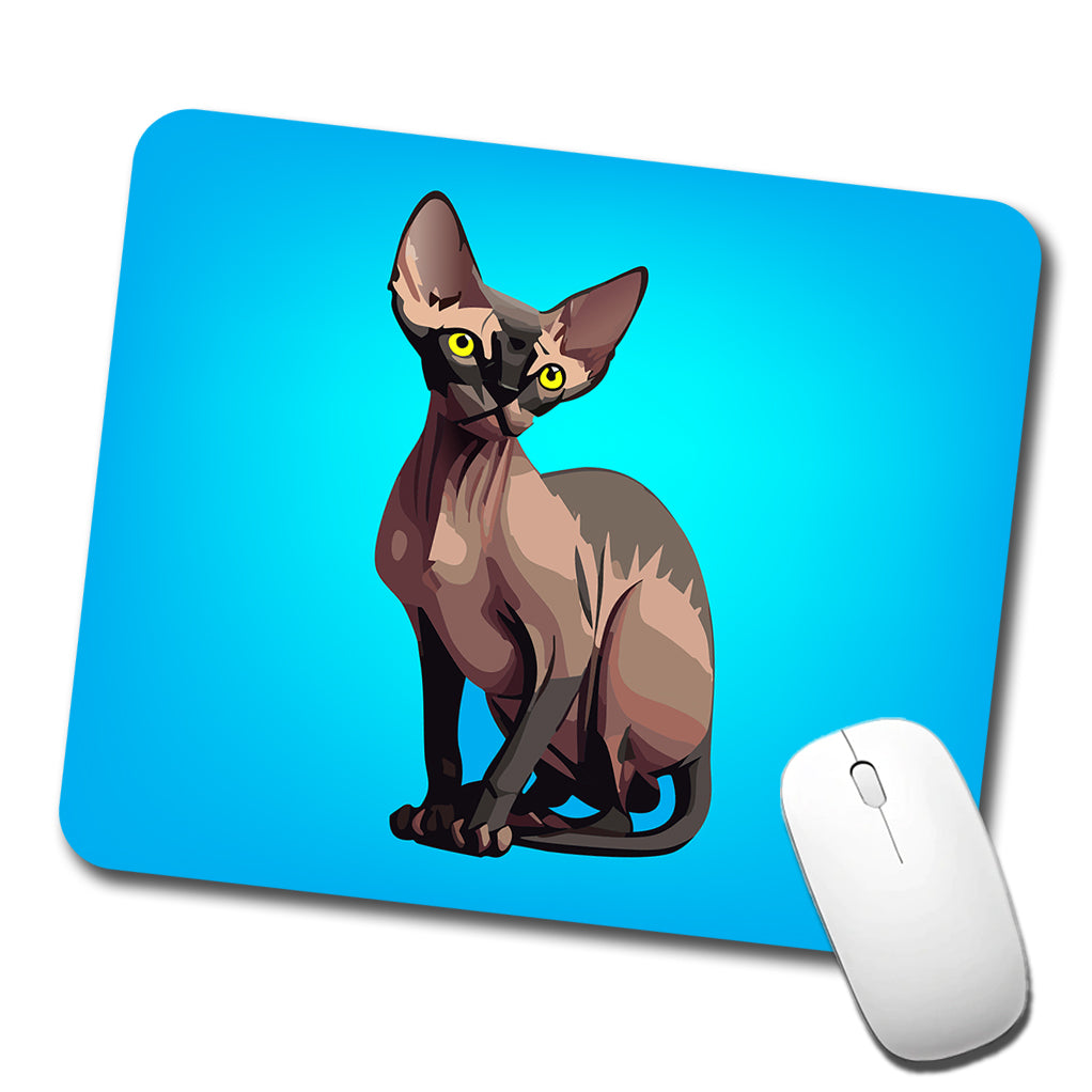 Sphynx Cat Sitting Low Profile Mouse Pad Mat