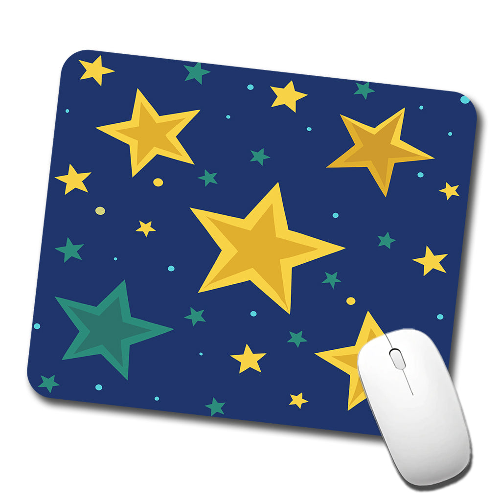 Stars Scattered Background Low Profile Mouse Pad Mat