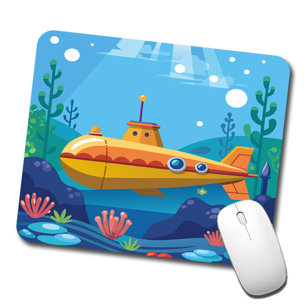 Submarine Under Water Low Profile Mouse Pad Mat