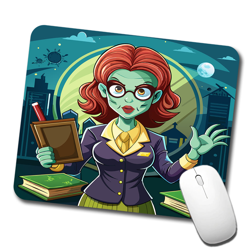 Teacher Zombie Woman Female Funny Low Profile Mouse Pad Mat