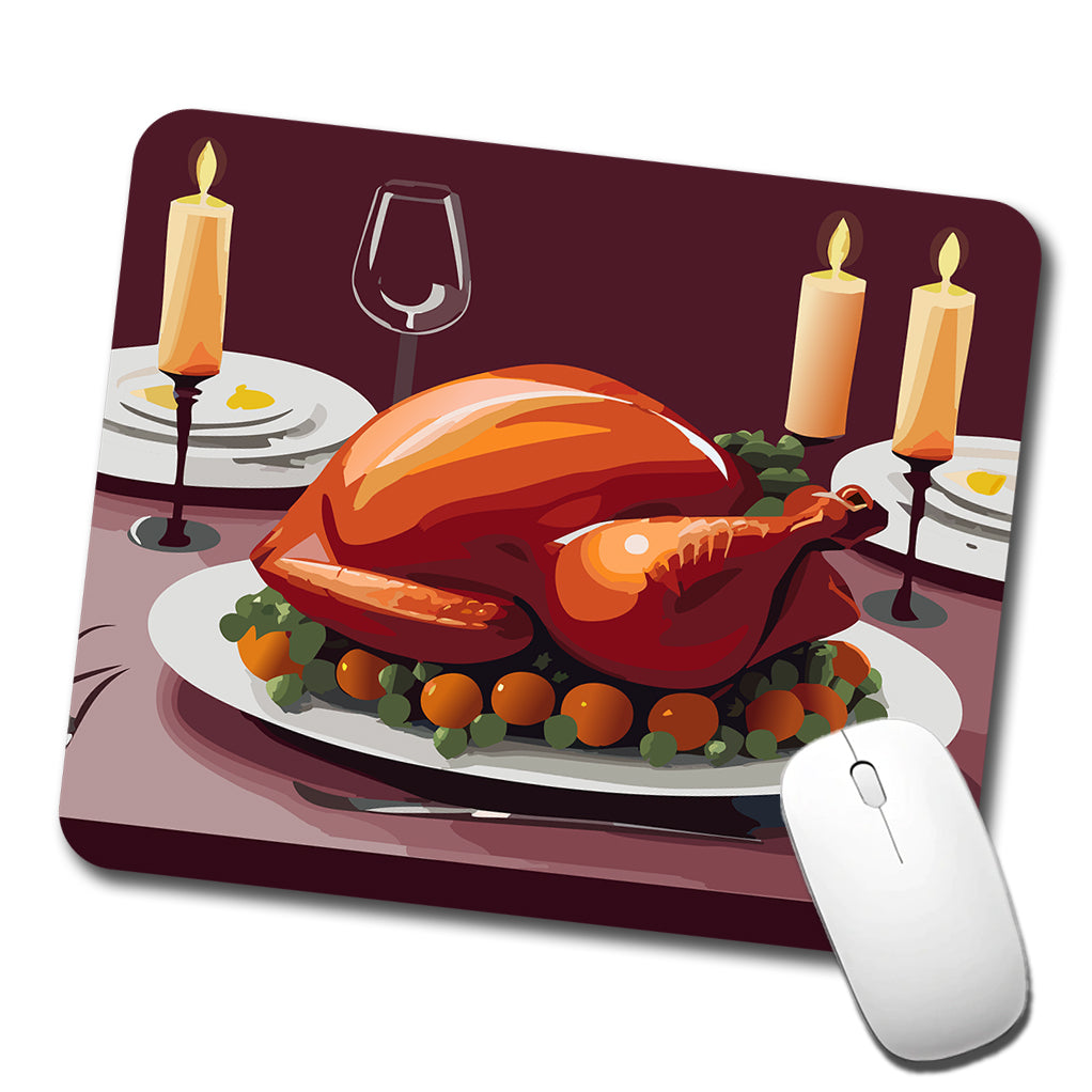 Turkey Thanksgiving Low Profile Mouse Pad Mat