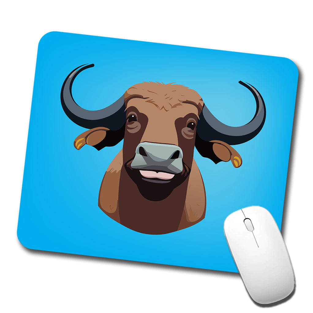 Water Buffalo Smiling Low Profile Mouse Pad Mat