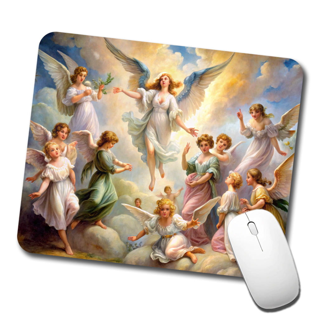 Angels Painting Watercolor Low Profile Mouse Pad Mat