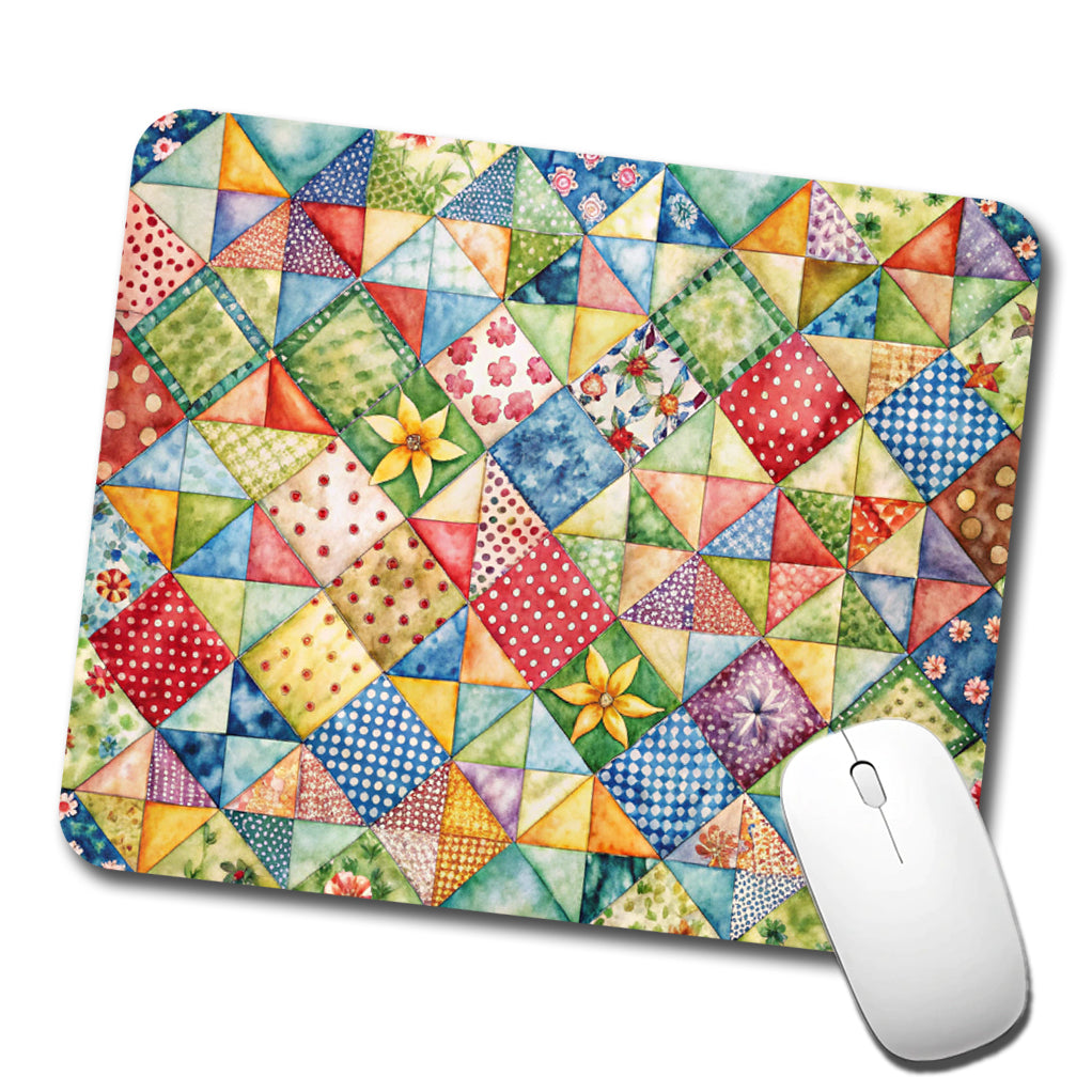 Patchwork Quilt Country Sewing Quilter Low Profile Mouse Pad Mat