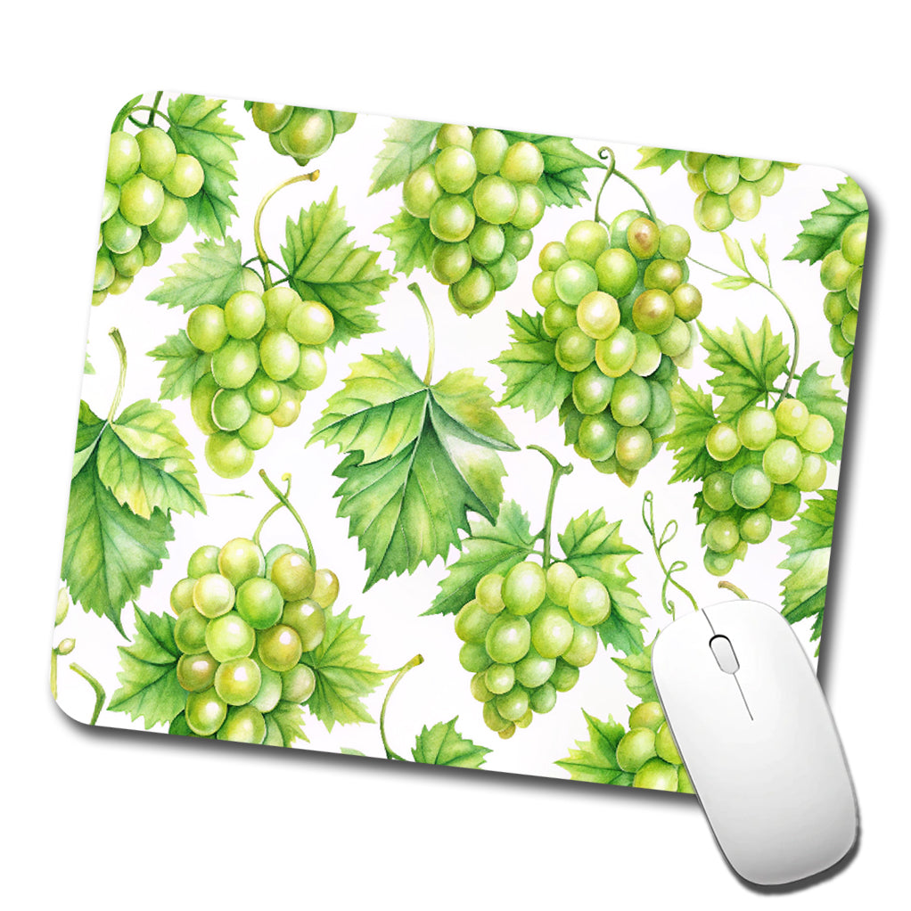Bunches Of Green Grapes Low Profile Mouse Pad Mat