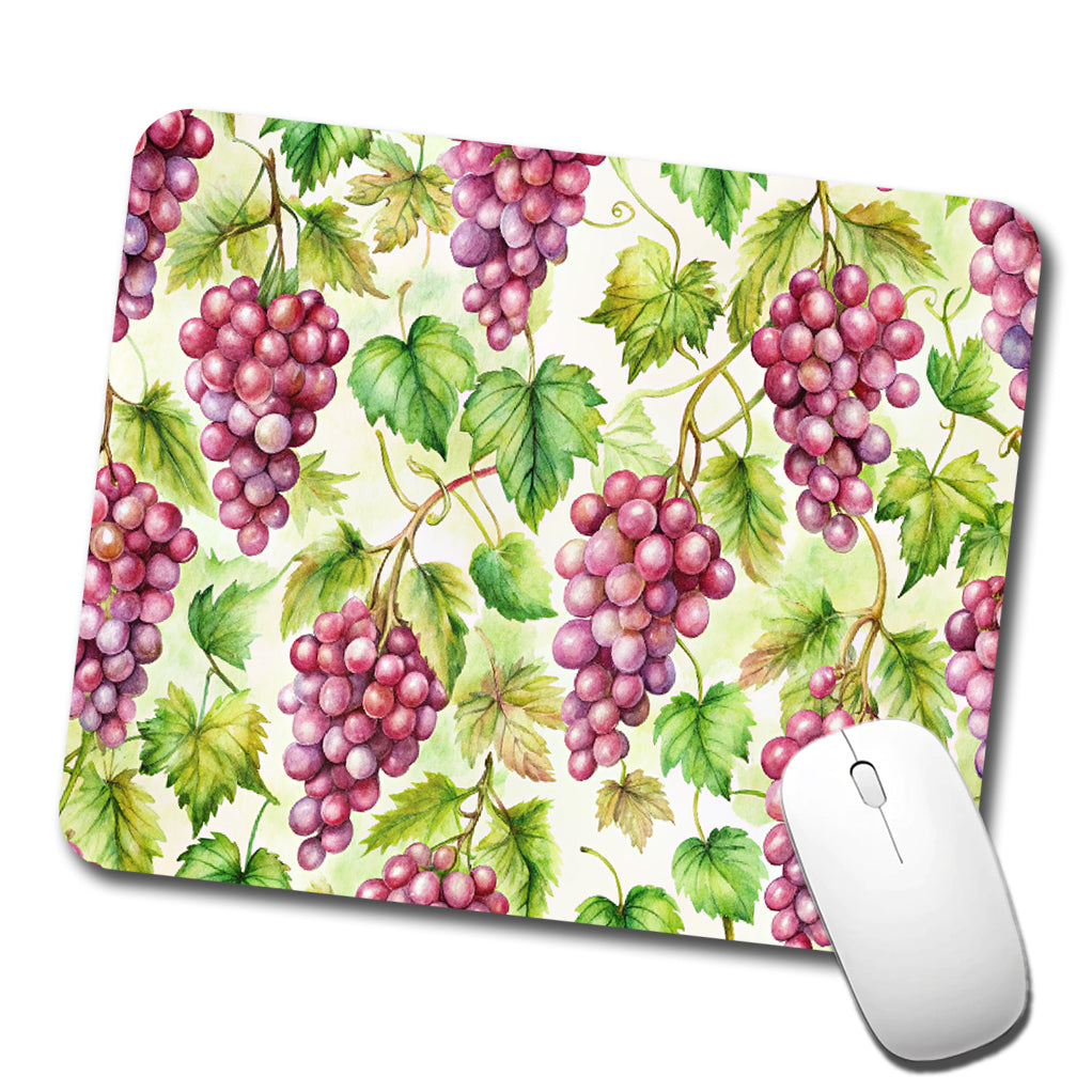 Bunches Of Purple Grapes Low Profile Mouse Pad Mat