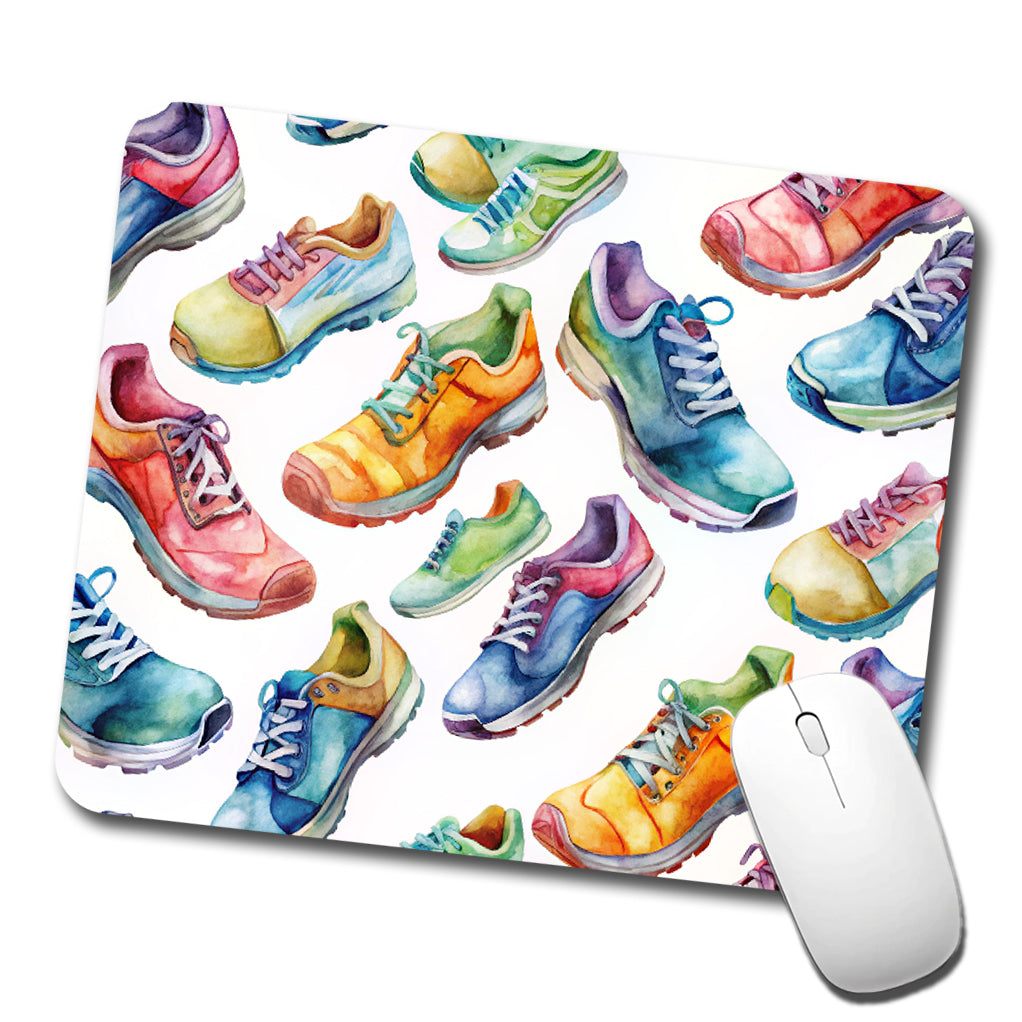 Colorful Running Shoes Runners Low Profile Mouse Pad Mat