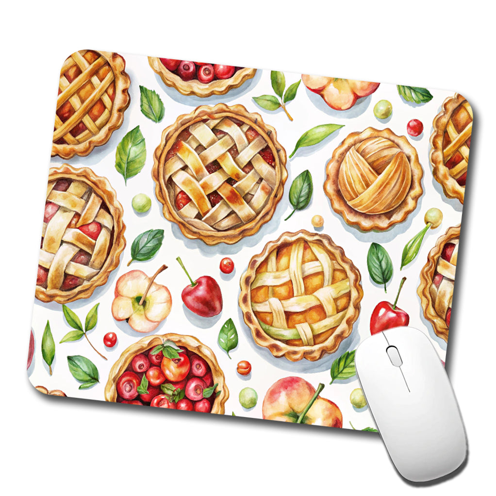 Fruit Pies Apple Cherry Low Profile Mouse Pad Mat