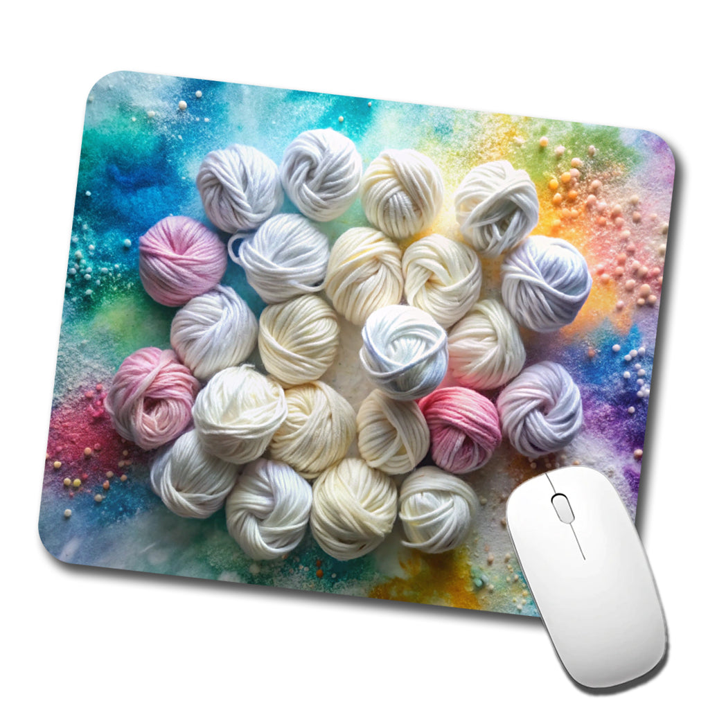 Lots Of Yarn Knitting Crochet Low Profile Mouse Pad Mat